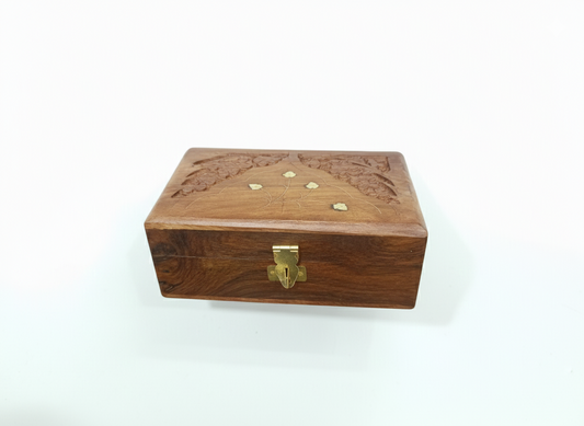 Money bank handcrafted wooden keepsake box with brass inlay savings money