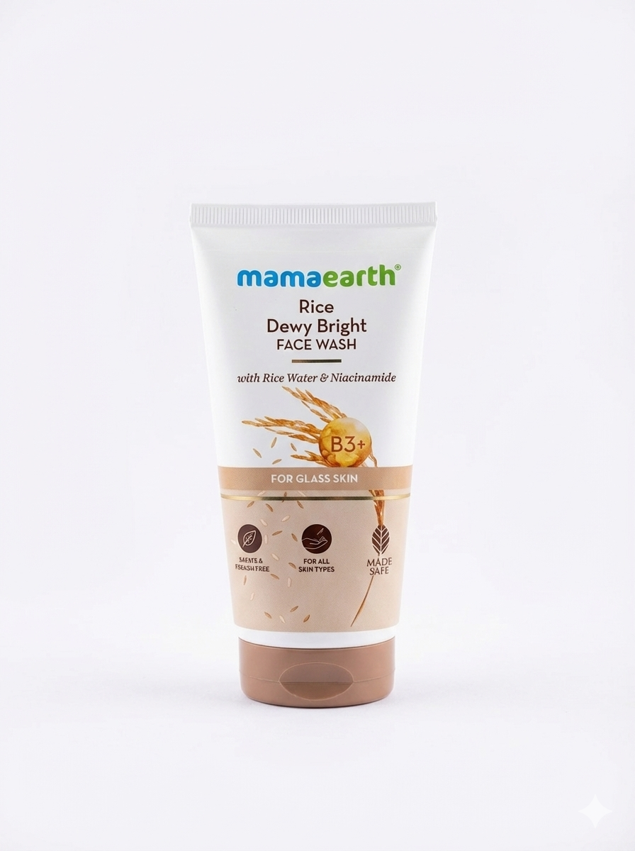 Mamaearth Rice Dewy Bright Face Wash with Rice Water & Niacinamide for Glass Skin